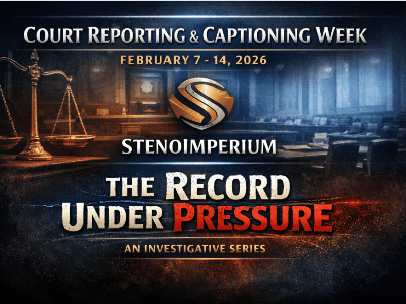 Court Reporting & Captioning Week | StenoImperium Launch&nbsp;Post