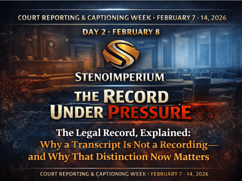 The Legal Record, Explained – Why a Transcript Is Not a Recording—and Why That Distinction Now&nbsp;Matters