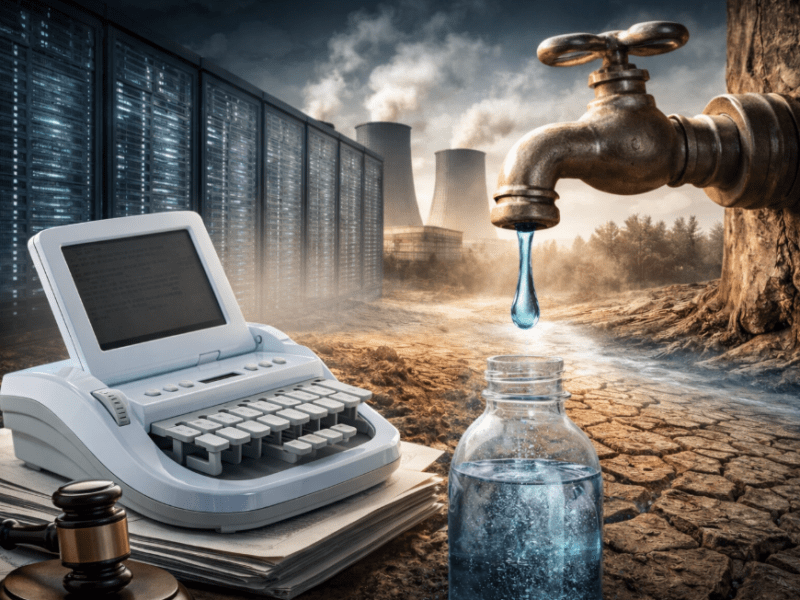 The Thirst Behind the Transcript – Why AI-Generated Court Records Carry an Unsustainable Water&nbsp;Footprint